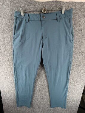 Lululemon Blue Stretch Pants Men 31 Performance Belt Loops Pockets ACTL 31X27